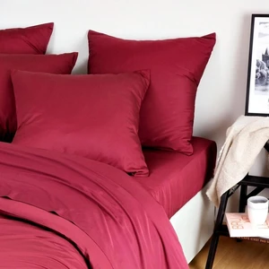 BAMBAW Drap Housse en Bambou - Bordeaux pas cher