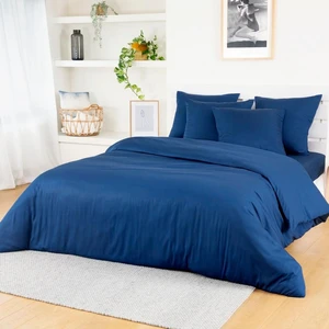 BAMBAW Housse de Couette en Bambou - Blue Marine pas cher