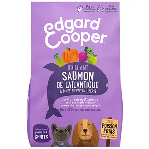 Comparateur de prix : 2,5kg Edgard & Cooper Puppy saumon, dinde sans céréales - Croquettes pour chien