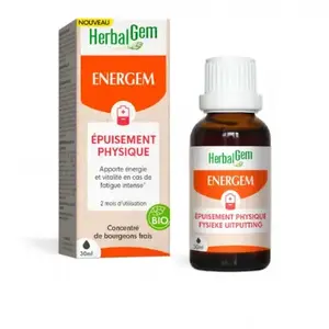 Comparateur de prix : Herbalgem Energem Epuisement Physique Bio 30 Ml