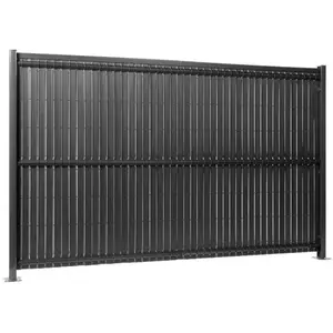 Comparateur de prix : GARDENODE Kit occultation lattes pvc pour panneau rigide maille 55 h 1m23 l 2m50 Gris anthracite