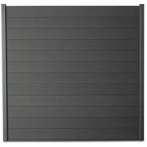 Easy Cloture Kit clôture composite et aluminium H 1m85 L 3m60 gris anthracite avec renforts acier pas cher