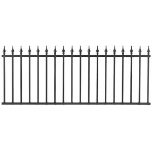 GARDENODE Clôture tradition aluminium travée style fer forgé 2 m x h 76.5 cm NoirVendu paramazon