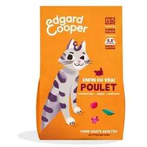 Comparateur de prix : 2kg Edgard & Cooper Adult poulet sans céréales - Croquettes pour chat