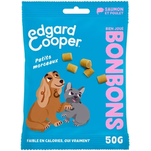 Comparateur de prix : Friandises Edgard & Cooper Bonbons Petits morceaux pour chien - saumon, poulet (50 g)