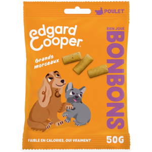 Friandises Edgard & Cooper Bonbons Grands morceaux pour chien - poulet (50 g) pas cher