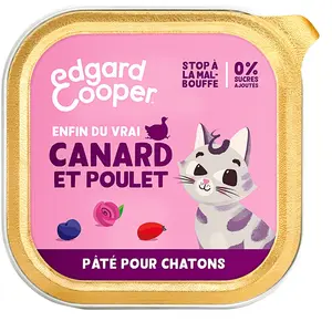 Comparateur de prix : Pâtée pour chatons au canard et au poulet 85g Edgard cooper