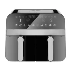 Comparateur de prix : Friteuse à air chaud airfryer numérique double panier noire 2400w 9l comfy nest cnafd45nb