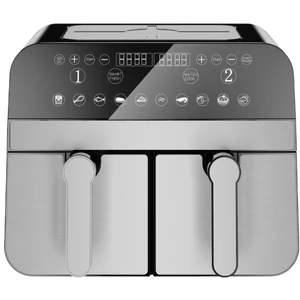 Comparateur de prix : Friteuse à air chaud airfryer numérique double panier 2400w acier inoxydable 9l comfy nest cn-afd45ns