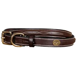 Collier pour chien avec surpiqure décorative Dy’on Marron S DC31BBR45