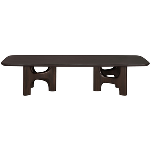 Ethnicraft - Table basse Flow - Marron - Acajou teinté - Designer Alain van Havre pas cher