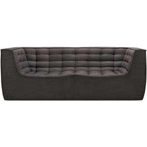 ETHNICRAFT canapé à 2 places N701 (Gris foncé - Tissu)