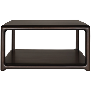 Ethnicraft - Table basse Eda - Marron - Acajou massif pas cher
