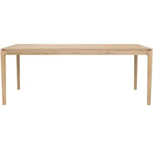 Ethnicraft - Table rectangulaire Bok - Bois naturel - Chêne massif hui...