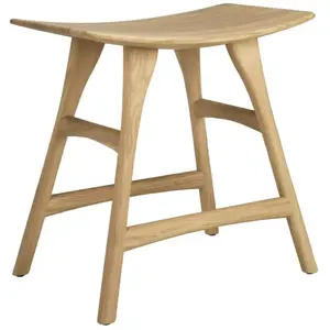 ETHNICRAFT tabouret OSSO H 48 cm (Chêne naturel - bois massif) pas cher