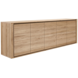 ETHNICRAFT buffet SHADOW avec 5 portes (Naturel - chêne)
