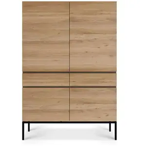 ETHNICRAFT buffet LIGNA (Naturel - chêne) pas cher