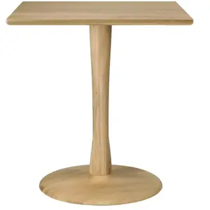 ETHNICRAFT table carré TORSION (Naturel - chêne) pas cher