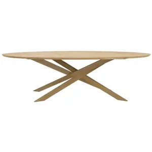 ETHNICRAFT table ovale MIKADO (267 cm - chêne) pas cher