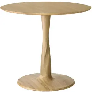 ETHNICRAFT table ronde TORSION (Ø 90 cm, naturel - chêne)