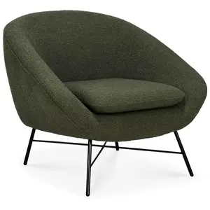 Comparateur de prix : ETHNICRAFT fauteuil BARROW (Pine green - tissu et métal)