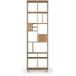 ETHNICRAFT bibliothèque murale PIROUETTE (Chêne naturel - bois massif)Vendu parmyareadesign