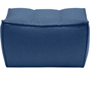 Comparateur de prix : ETHNICRAFT pouf ottomane N701 (Bleu - Tissu)