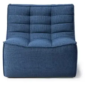 Comparateur de prix : ETHNICRAFT fauteuil N701 (Bleu - Tissu)