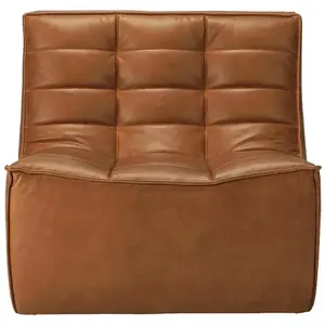ETHNICRAFT fauteuil N701 (Cuir vieilli - cuir) pas cher