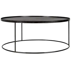 Table basse en métal à plateau rond 93 cm - Ethnicraft Accessories pas cher