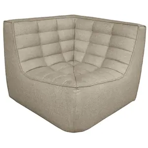 ETHNICRAFT canapé d'angle N701 (Beige - Tissu)