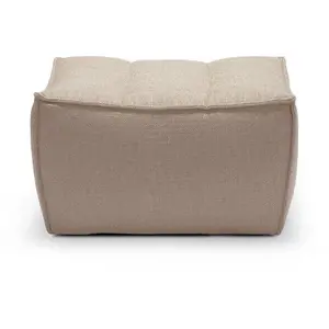 Comparateur de prix : ETHNICRAFT pouf ottomane N701 (Beige - Tissu)