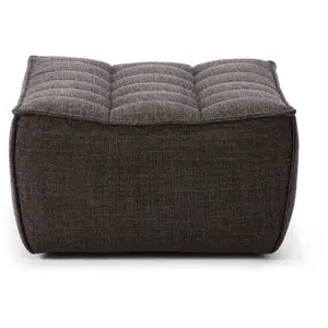 Comparateur de prix : ETHNICRAFT pouf ottomane N701 (Gris foncé - Tissu)