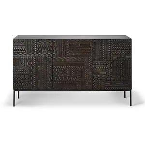 ETHNICRAFT buffet TABWA avec 3 portes (Noir - Teak)