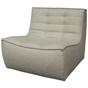 ETHNICRAFT fauteuil N701 (Beige - Tissu) pas cher