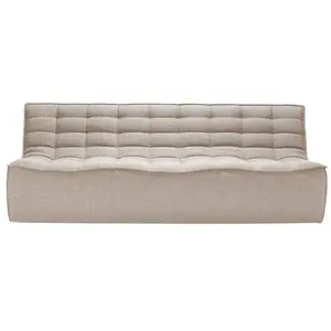 ETHNICRAFT canapé à 3 places N701 (Beige - Tissu)