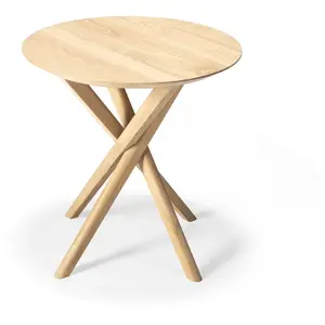 Ethnicraft - Table d'appoint Mikado - Bois naturel - Chêne massif - De...Vendu parmade-in-design