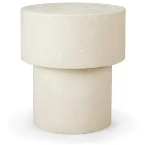 Comparateur de prix : Ethnicraft - Table d'appoint Elements - Blanc - Microciment