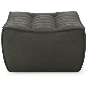 ETHNICRAFT pouf ottomane N701 (Musc - Tissu recyclé écologique)Vendu parmyareadesign