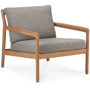 Ethnicraft - Fauteuil rembourré Jack - Beige - Tissu polypropylène - D... pas cher