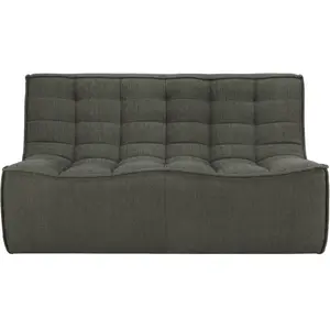 ETHNICRAFT canapé à 2 places N701 (Musc - Tissu recyclé écologique)