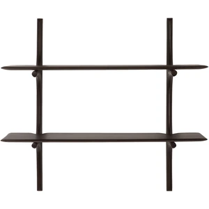 Comparateur de prix : Etagère murale en acajou brun foncé finition verni 100x35x91cm PI - Et...