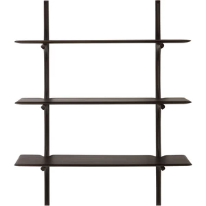 Etagère murale en acajou brun foncé finition vernie 100x35x126cm PI - ... pas cher