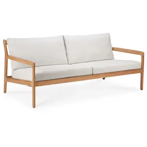 Ethnicraft - Canapé de jardin rembourré Jack - Blanc - Tissu polypropy...