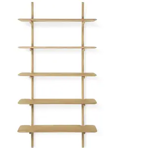 Comparateur de prix : Etagère murale en chêne massif finition huilée 100x35x196cm PI - Ethni...
