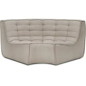 Ethnicraft - Canapé 2 places N701 - Beige - Mousse PU haute densité - Designer Jacques Deneef pas cher