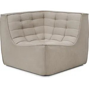 Ethnicraft - Chauffeuse d'angle N701 - Beige - Mousse PU haute densité... pas cher