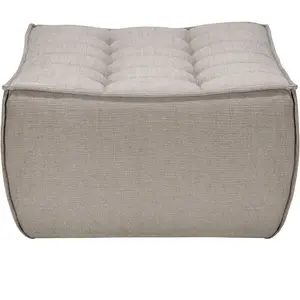 Comparateur de prix : ETHNICRAFT pouf ottomane N701 (Ecru - Tissu recyclé écologique)