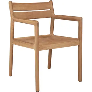 Ethnicraft - Fauteuil de repas Jack - Bois naturel - Teck massif - Des... pas cher