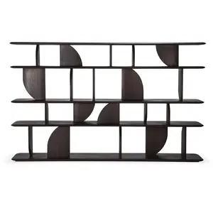 ETHNICRAFT bibliothèque verticale GEOMETRIC (Teck peint marron - bois ... pas cher